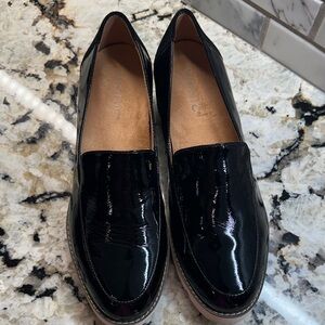 Vionic Shiny Black Patent Loafers